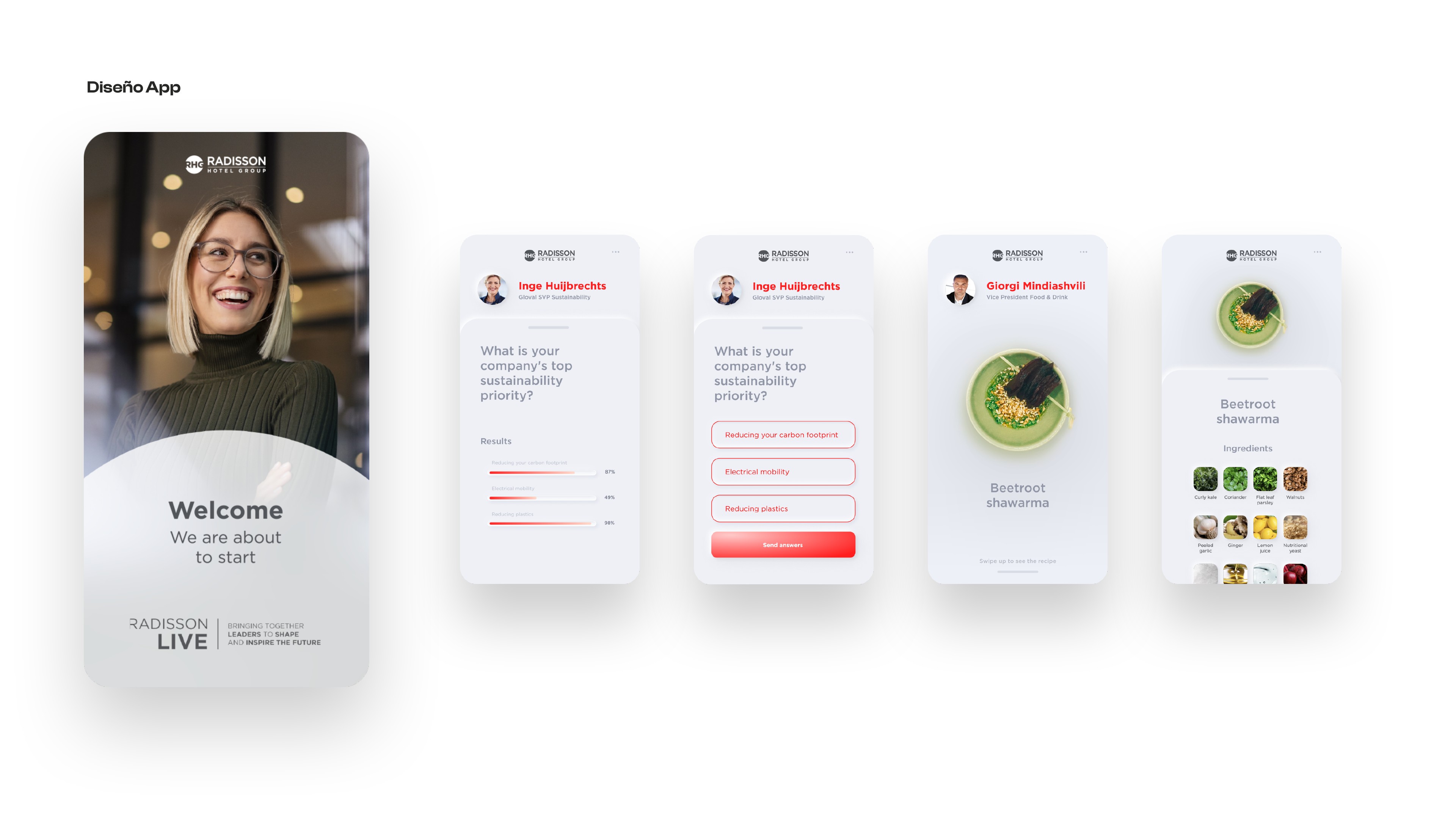 Radisson Live — diseño de App